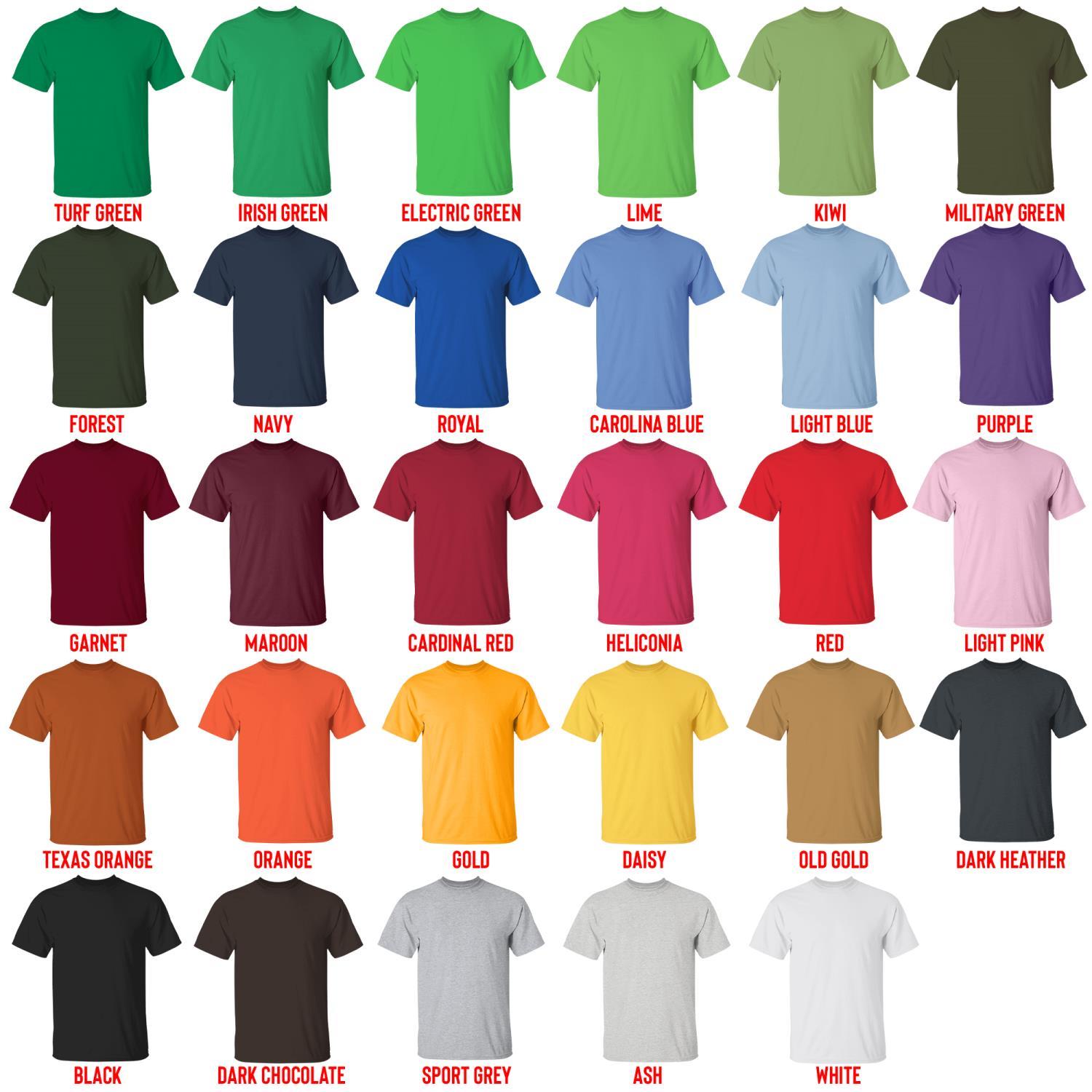 t shirt color chart - Scott Pilgrim Store