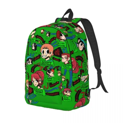 Scott Pilgrim VS The World Relationships Backpack Elementary High College School Student Bookbag Teens Daypack Hiking 1 - Scott Pilgrim Store