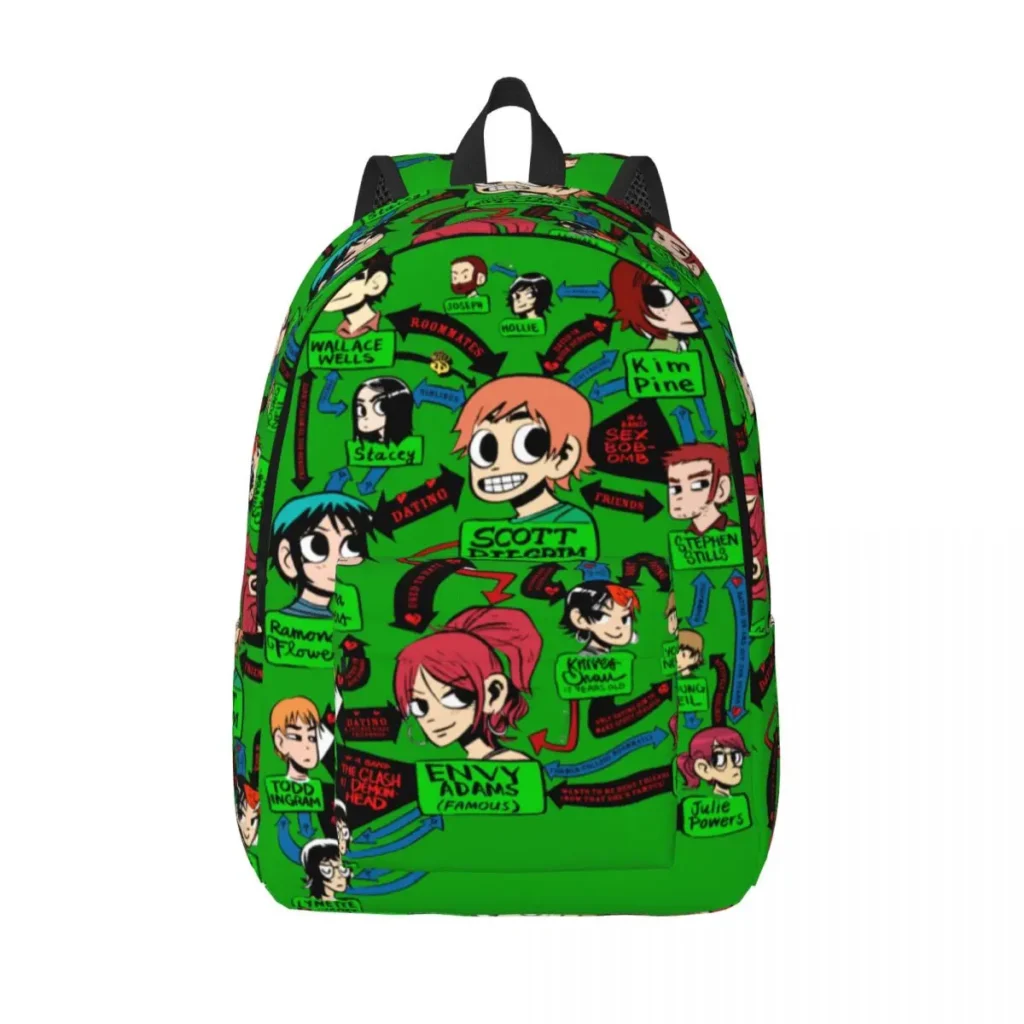 Scott Pilgrim VS The World Relationships Backpack Elementary High College School Student Bookbag Teens Daypack Hiking - Scott Pilgrim Store