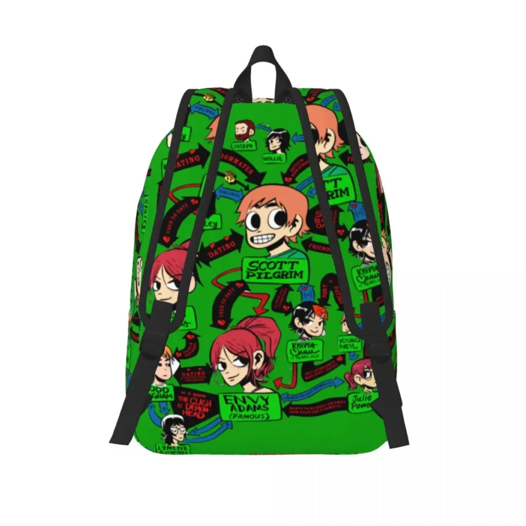 Scott Pilgrim VS The World Relationships Backpack Elementary High College School Student Bookbag Teens Daypack Hiking 2 - Scott Pilgrim Store