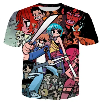 Scott Pilgrim Team 3D Tshirt - Scott Pilgrim Store